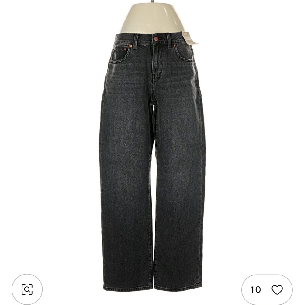 Madewell Women's Dark Gray Straight Leg Jeans